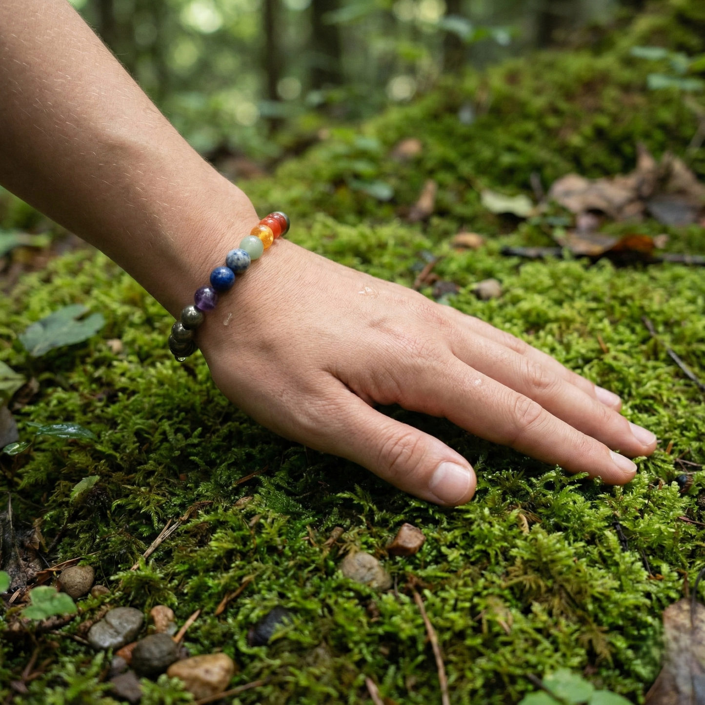 Money Magnet 7 Chakra Pyrite Bracelet