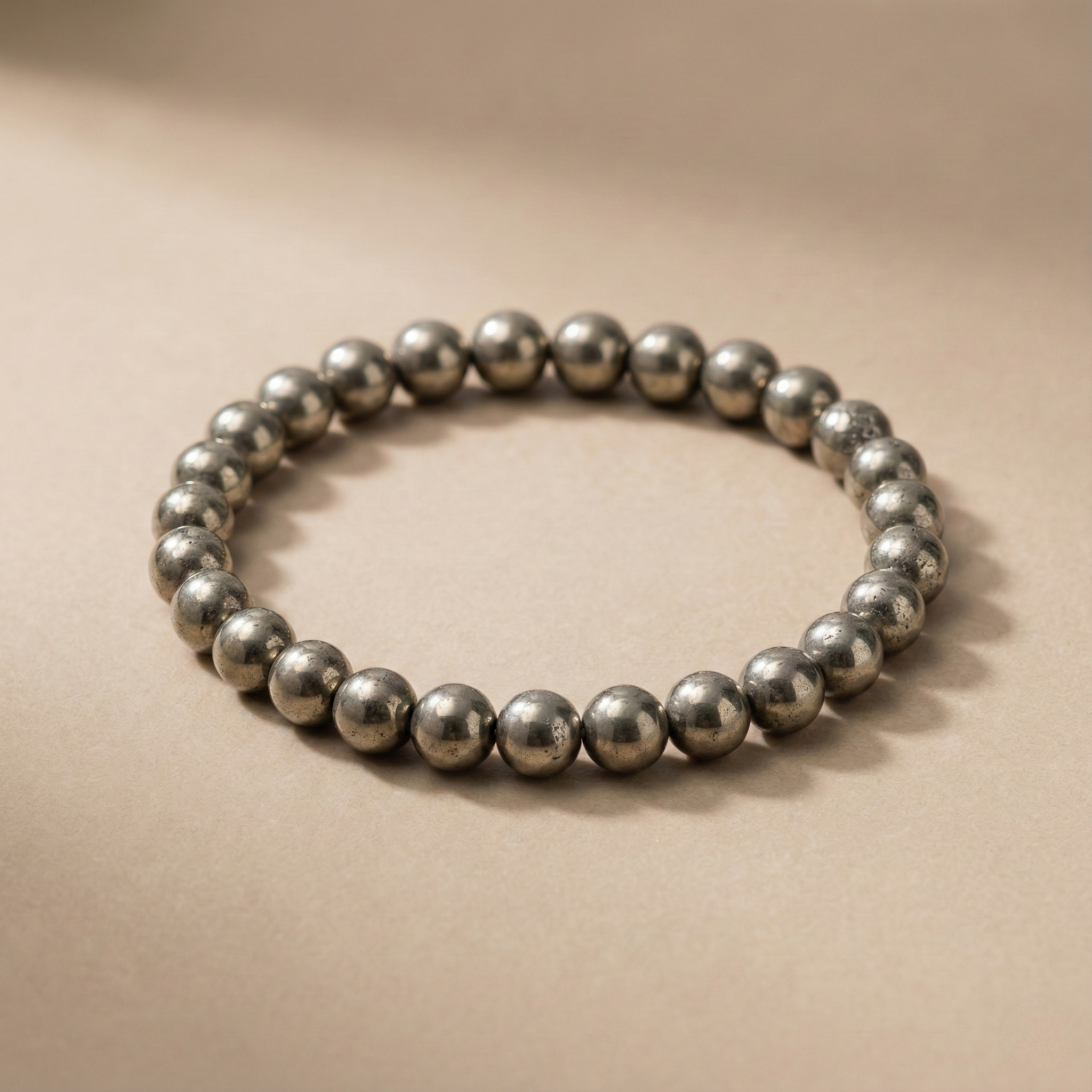 Natural Pyrite Money Magnet Bracelet