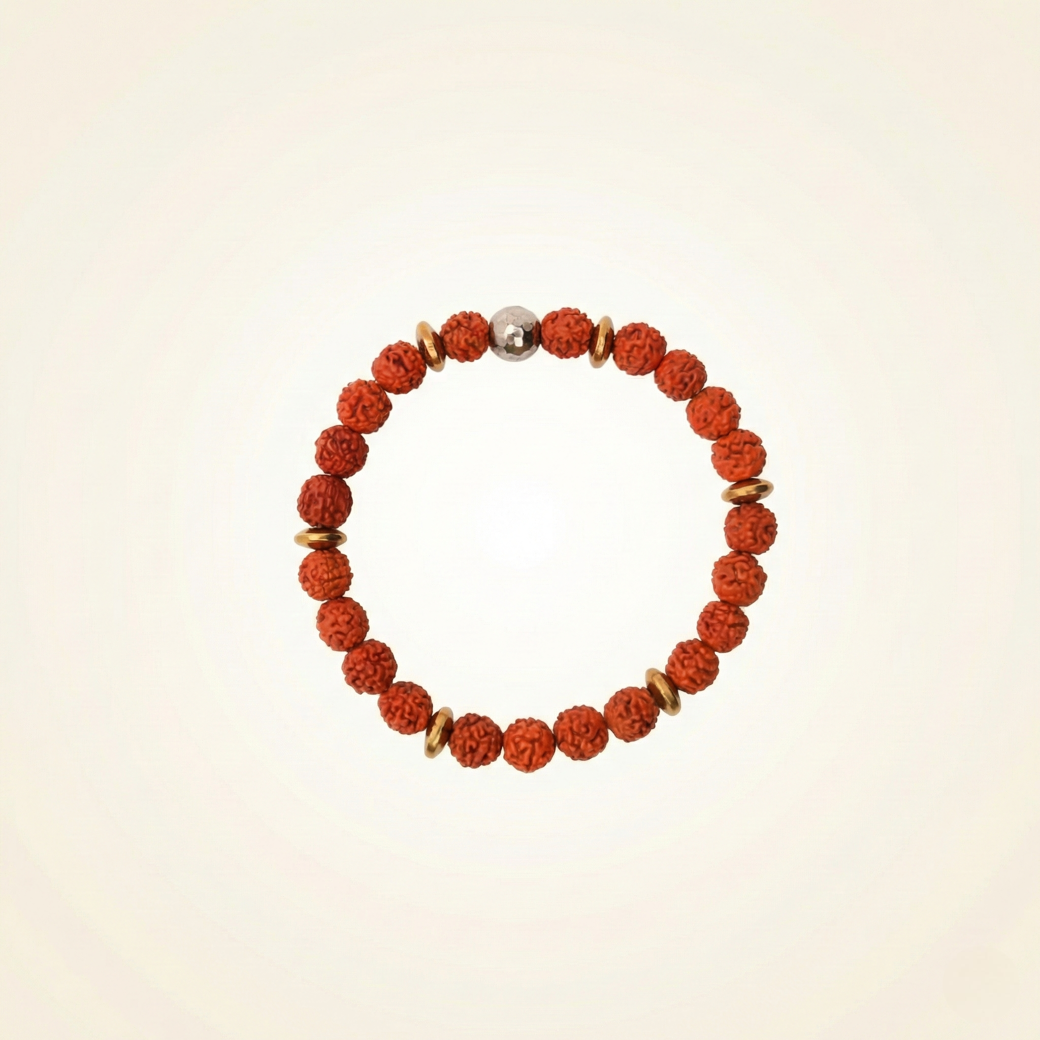 Sacred Rudraksha & Silver Focus Bracelet