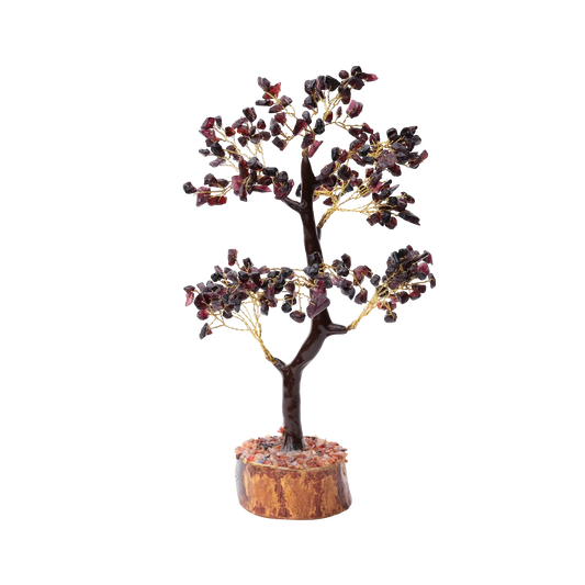 Garnet Crystal Tree: Grounding Decor for Home & Office