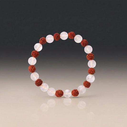 Rudraksha & Sphatik Harmony Bracelet