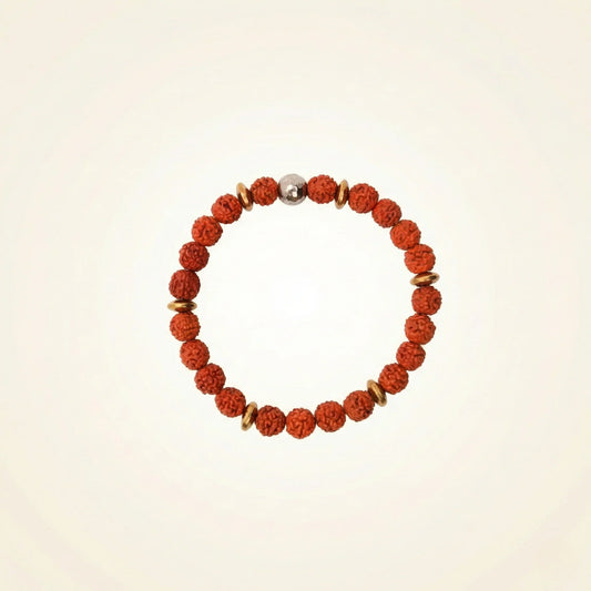 Rudraksha & Silver Focus Bracelet