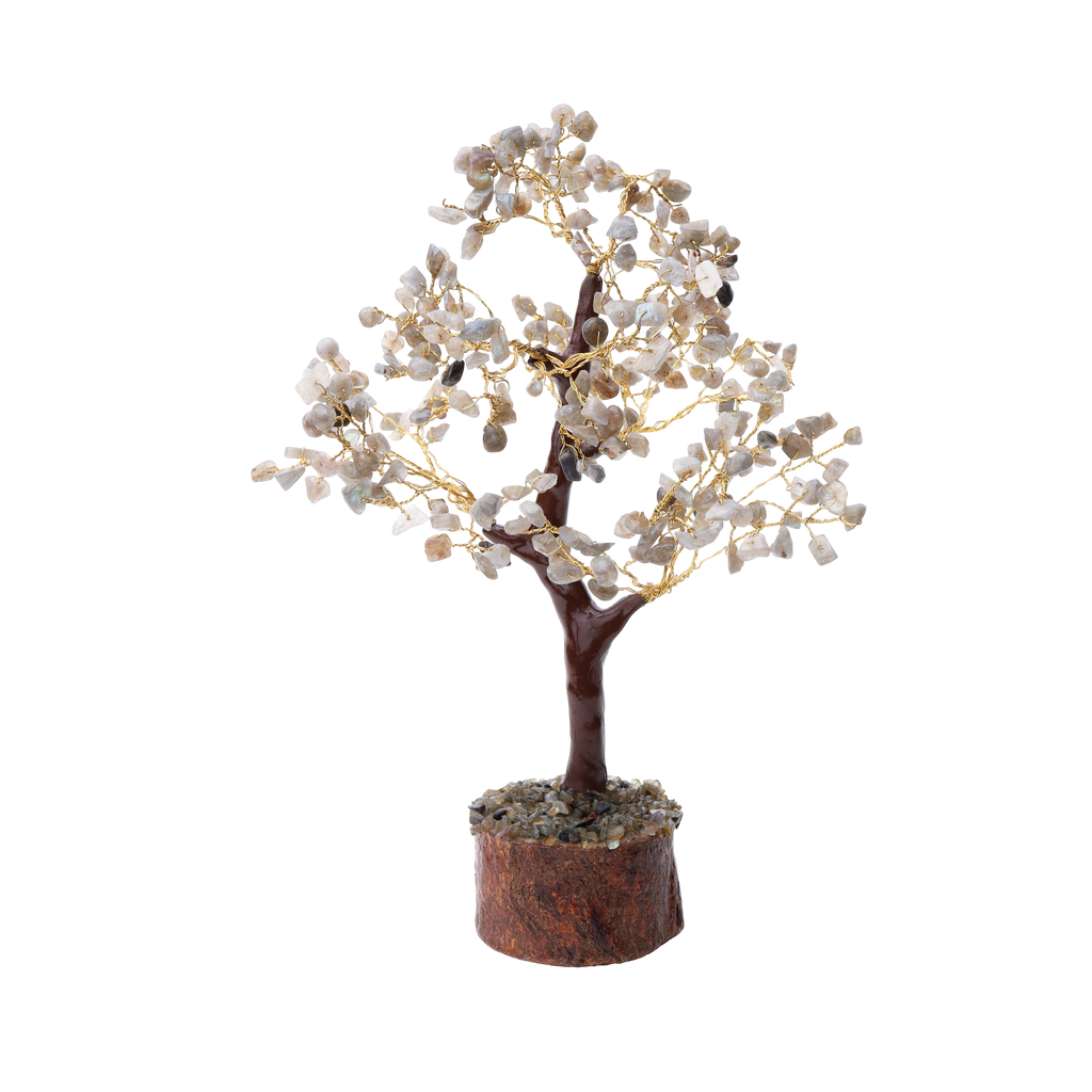 Tabletop Decor Labradorite Chip Bonsai Tree | AstroViz