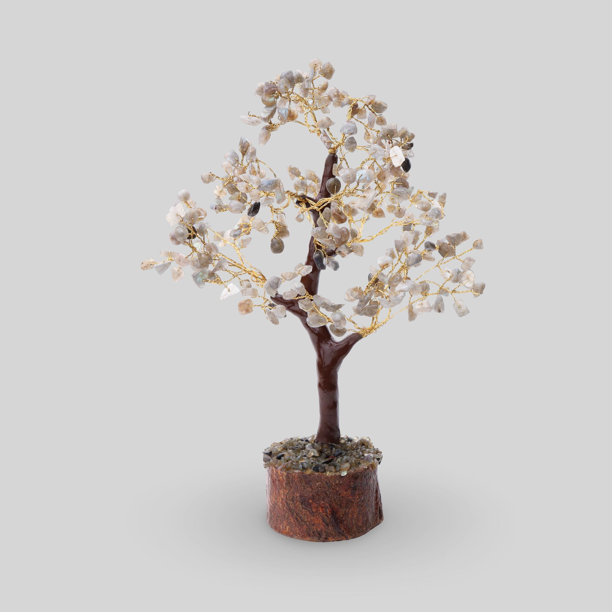 Handmade white gemstone feng shui tree perfect spiritual home decor piece
--4