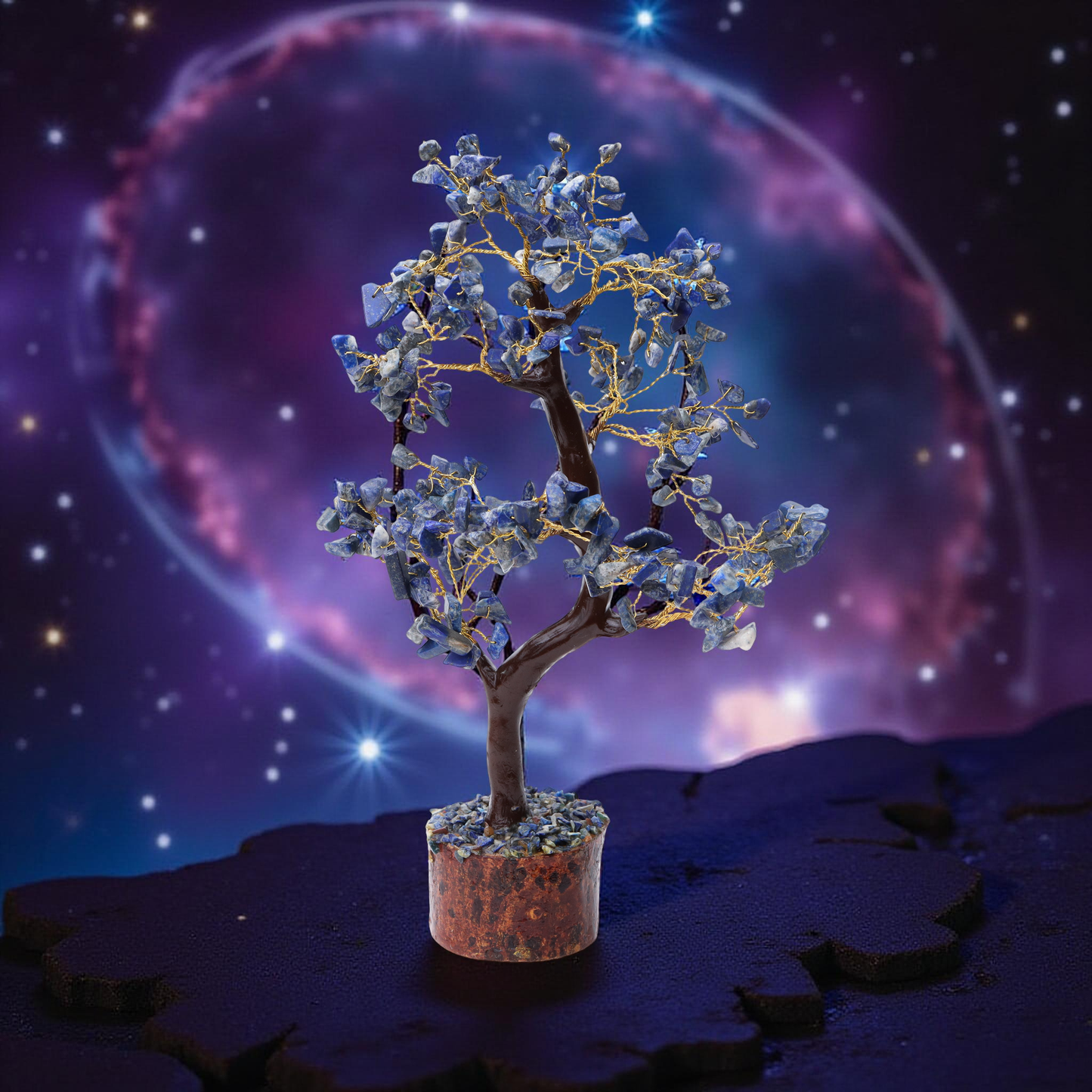 AstroViz Sodalite Crystal Tree Decorative Tabletop Decor