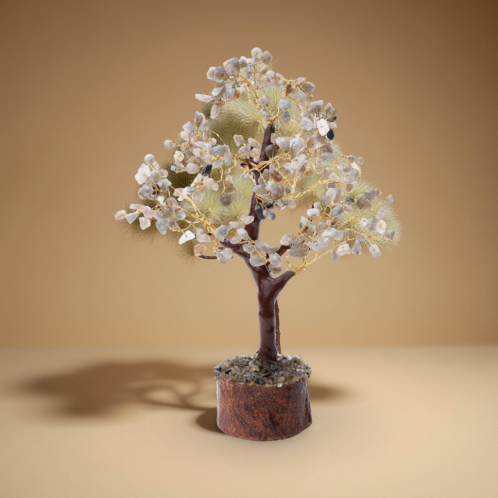 Tabletop Decor Labradorite Chip Bonsai Tree | AstroViz