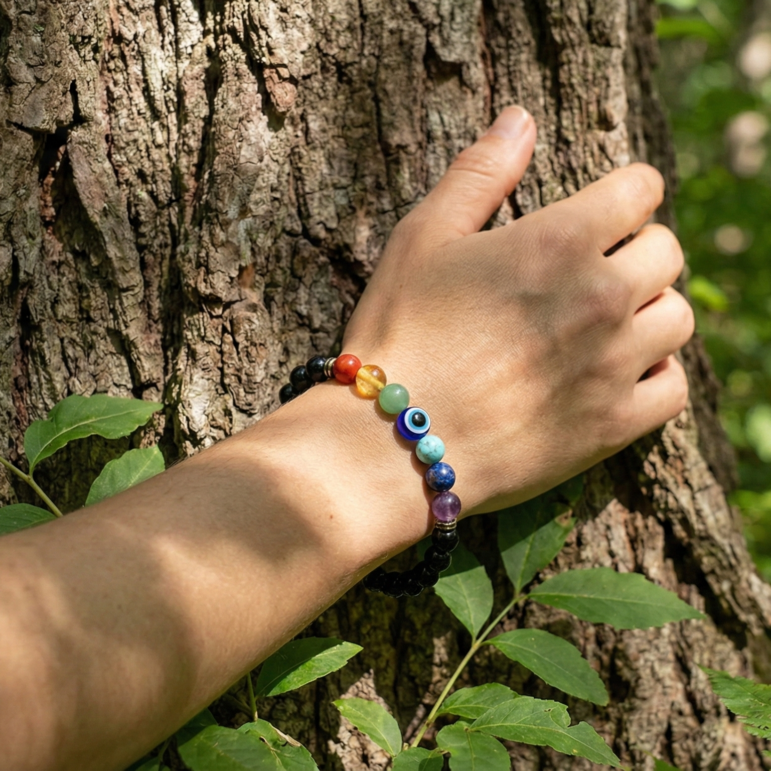 7 Chakra Evil Eye Protection Bracelet--3