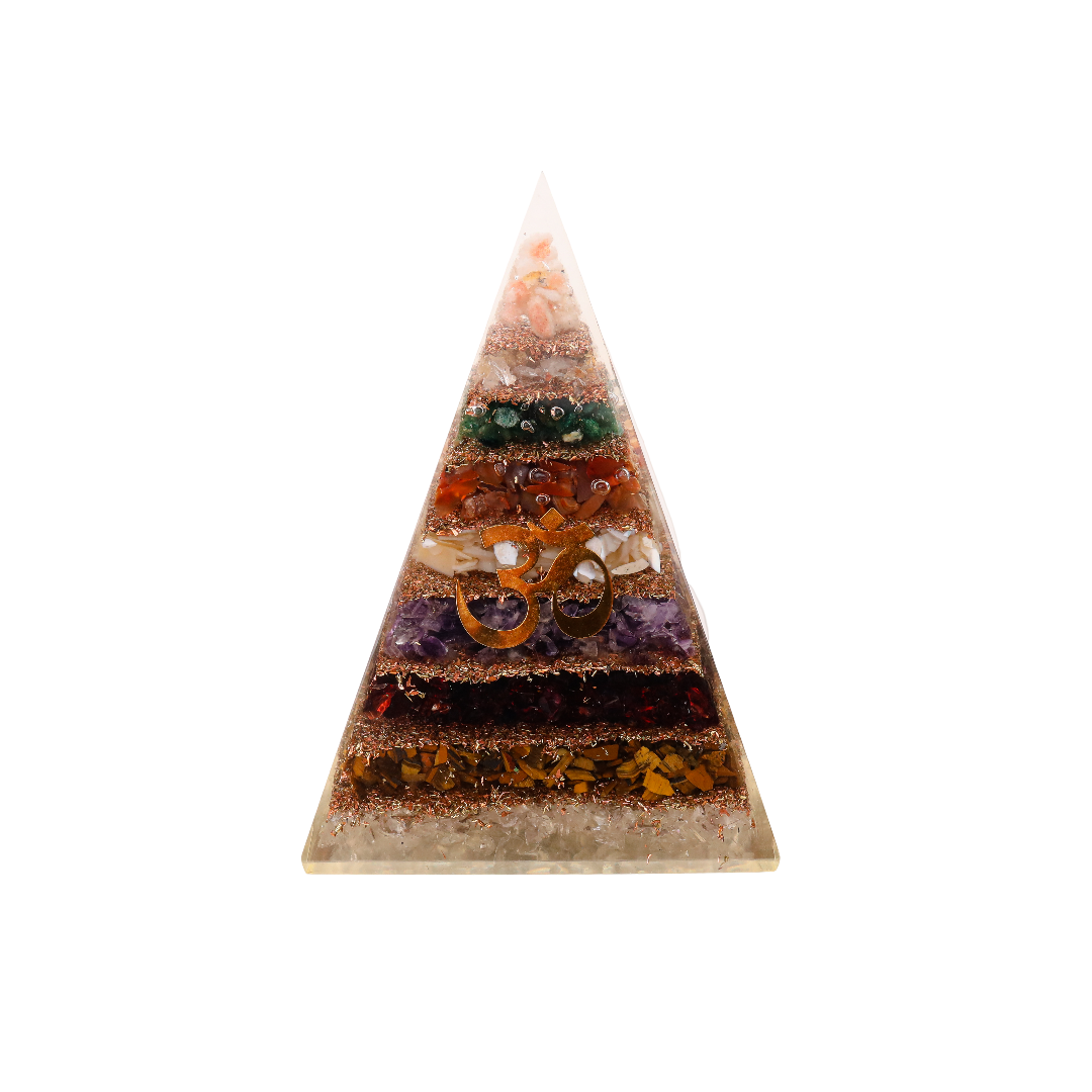 7 Chakra Om Orgone Pyramid
