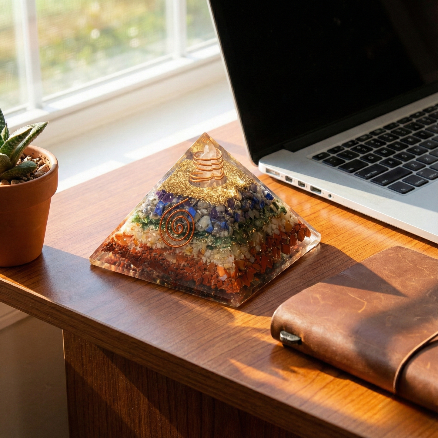 7 Chakra Orgone Generator Pyramid