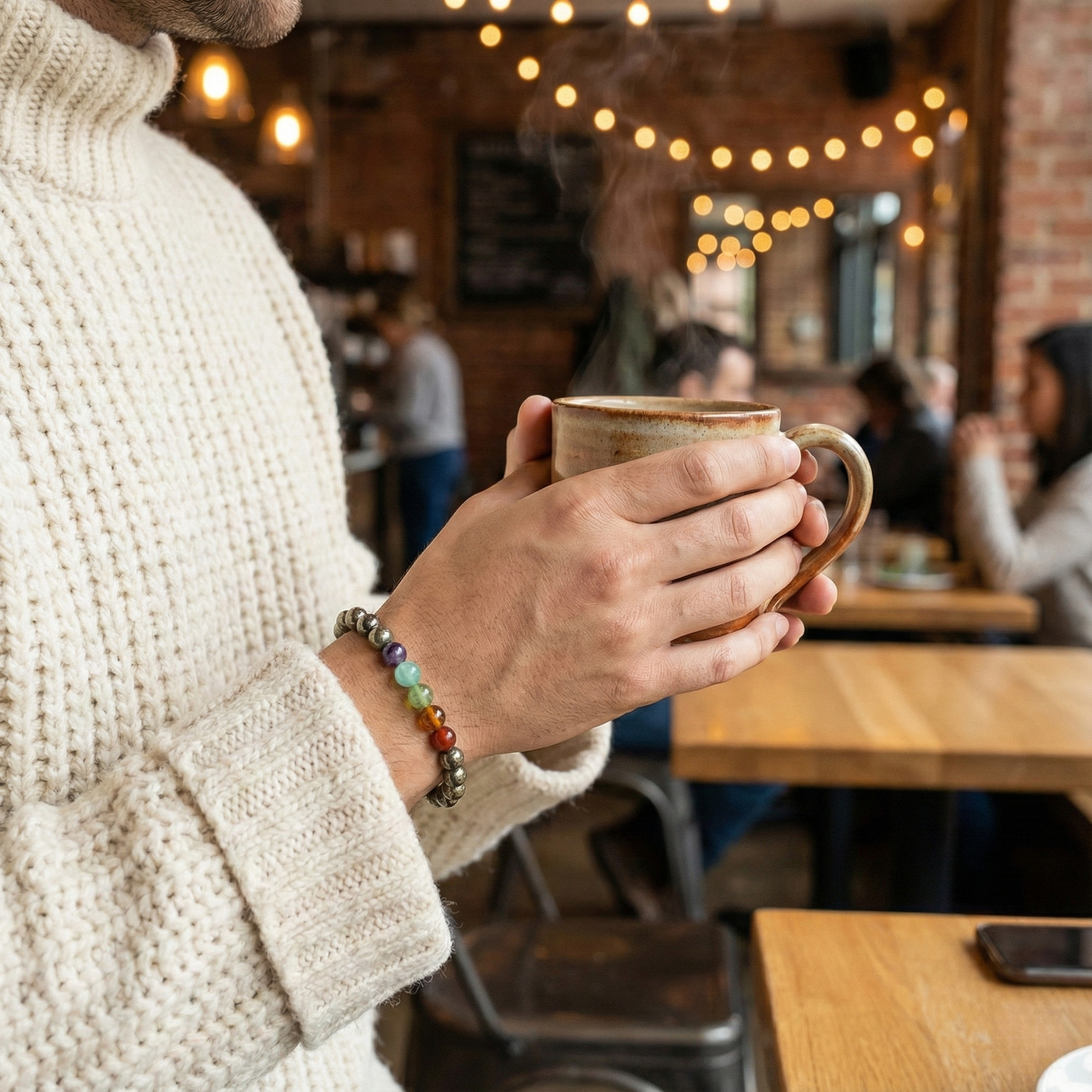 7 Chakra Pyrite Money Magnet Bracelet