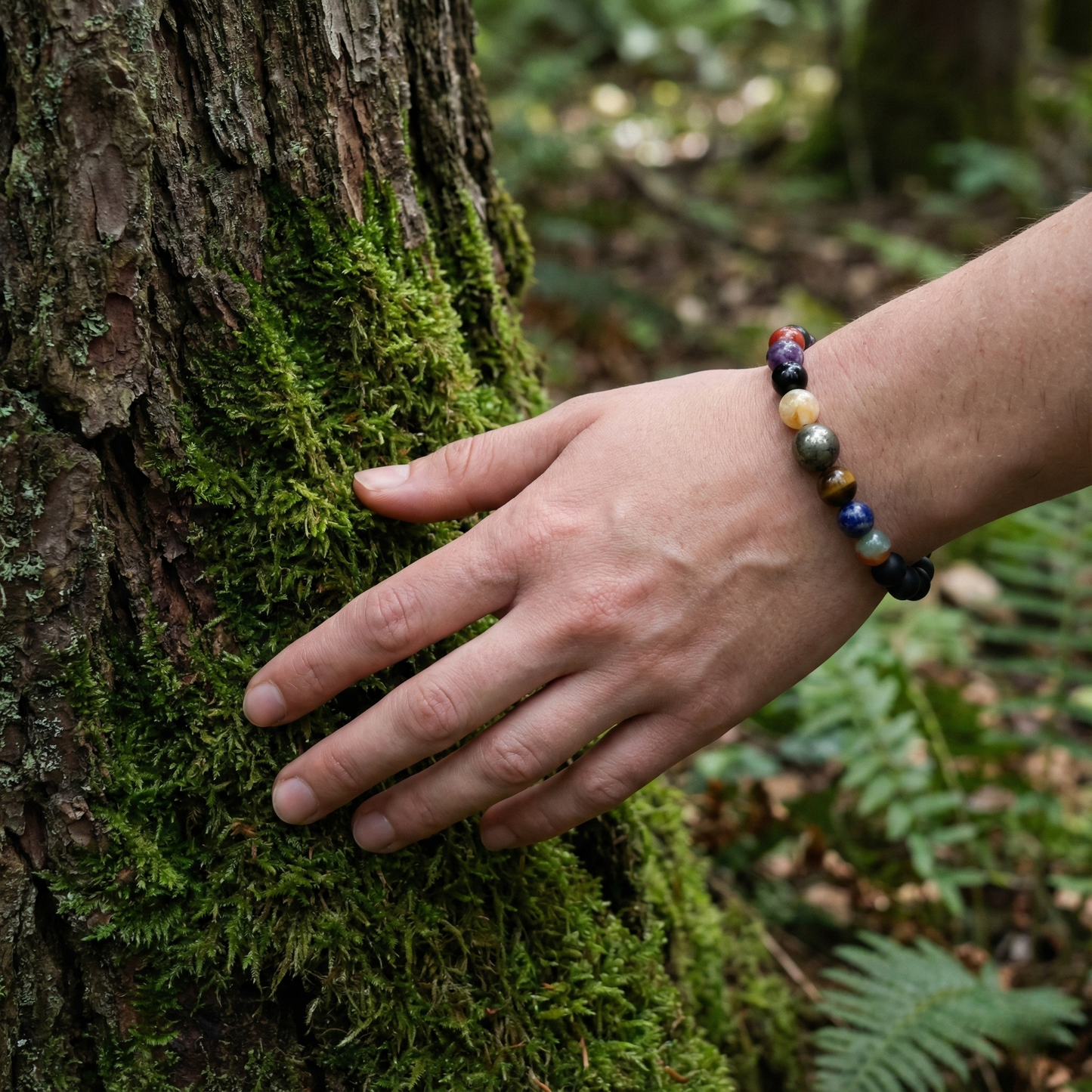 7 Chakra Pyrite Money Magnet Bracelet
