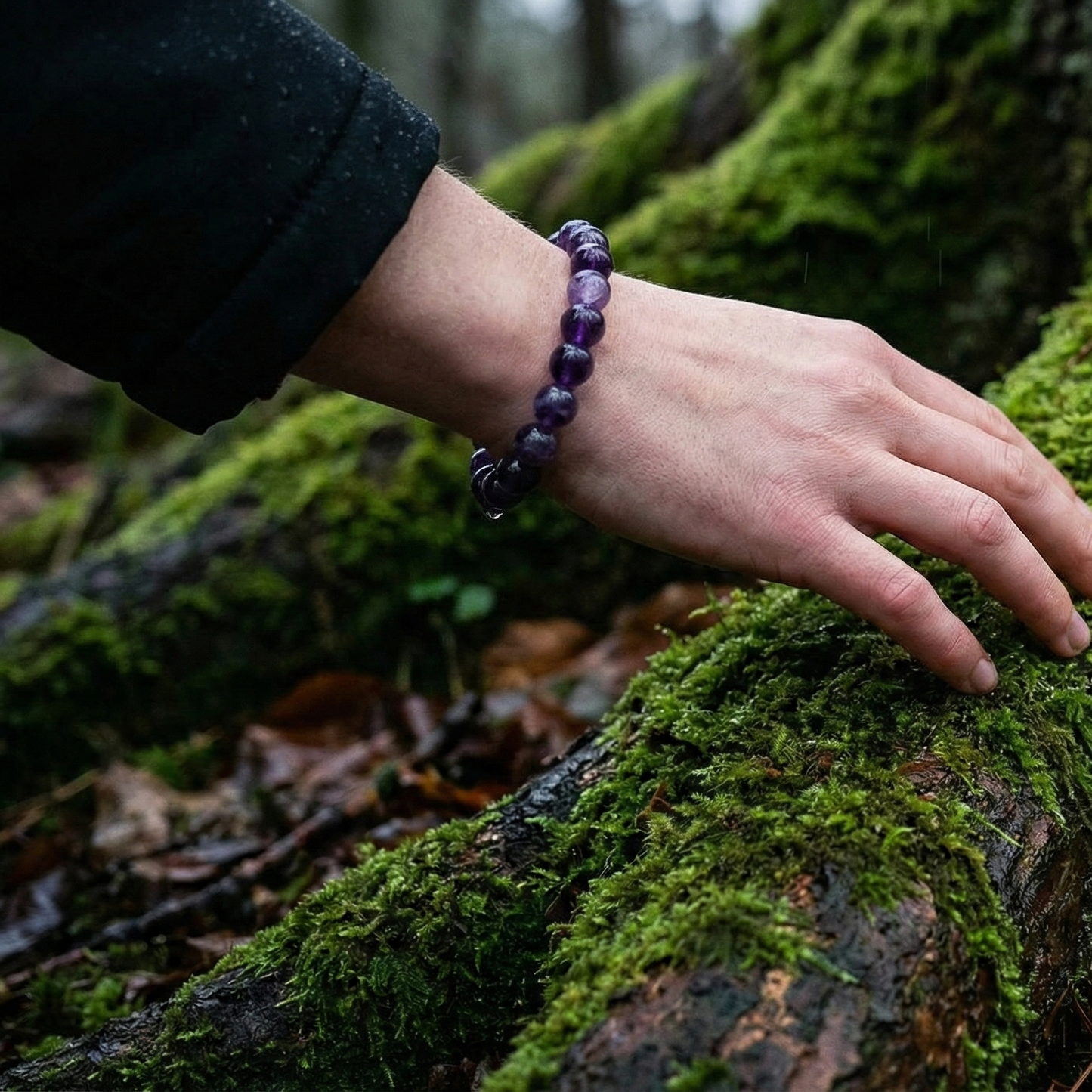 Natural Amethyst Healing Crystal Bracelet