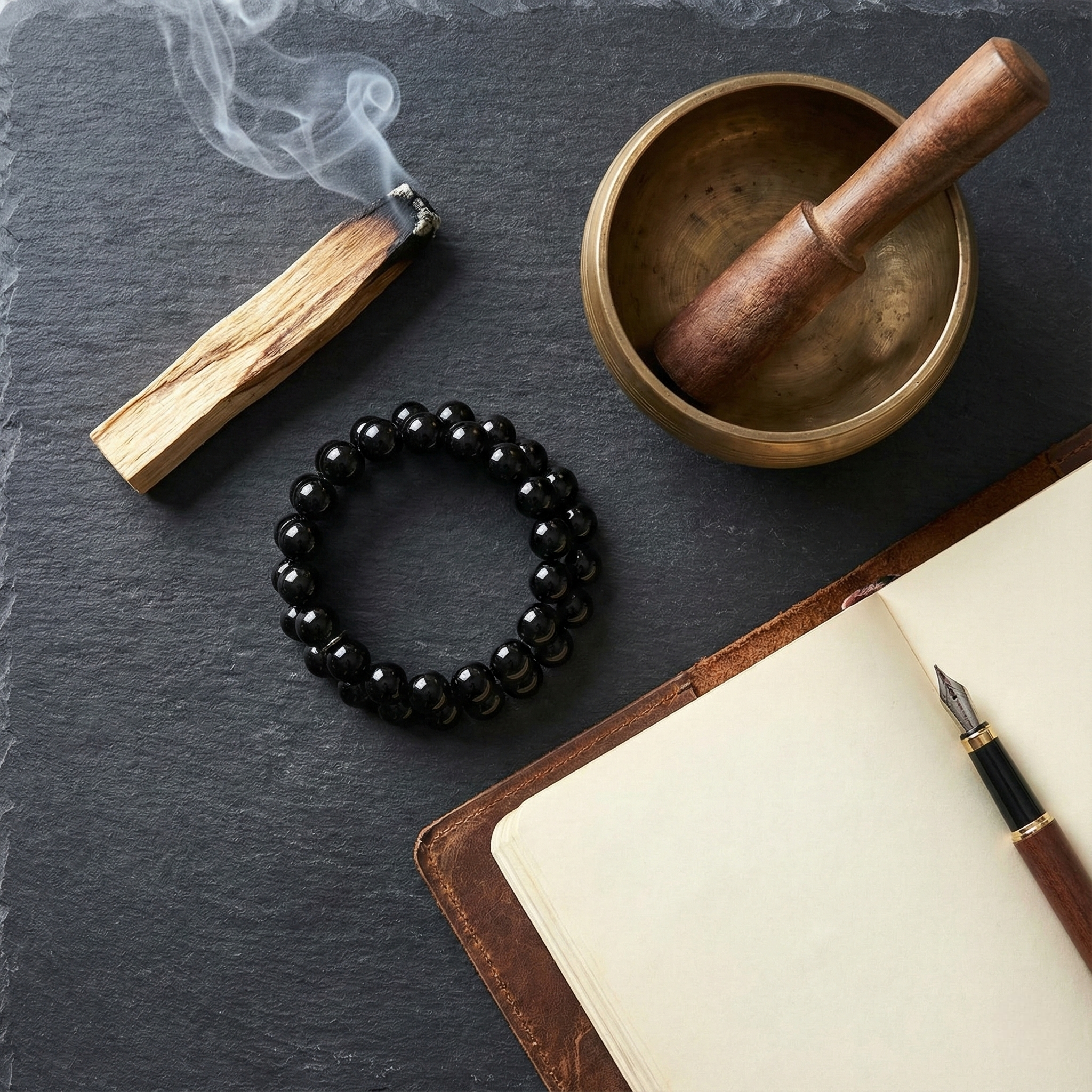 Authentic Black Obsidian Protection Bracelet--4