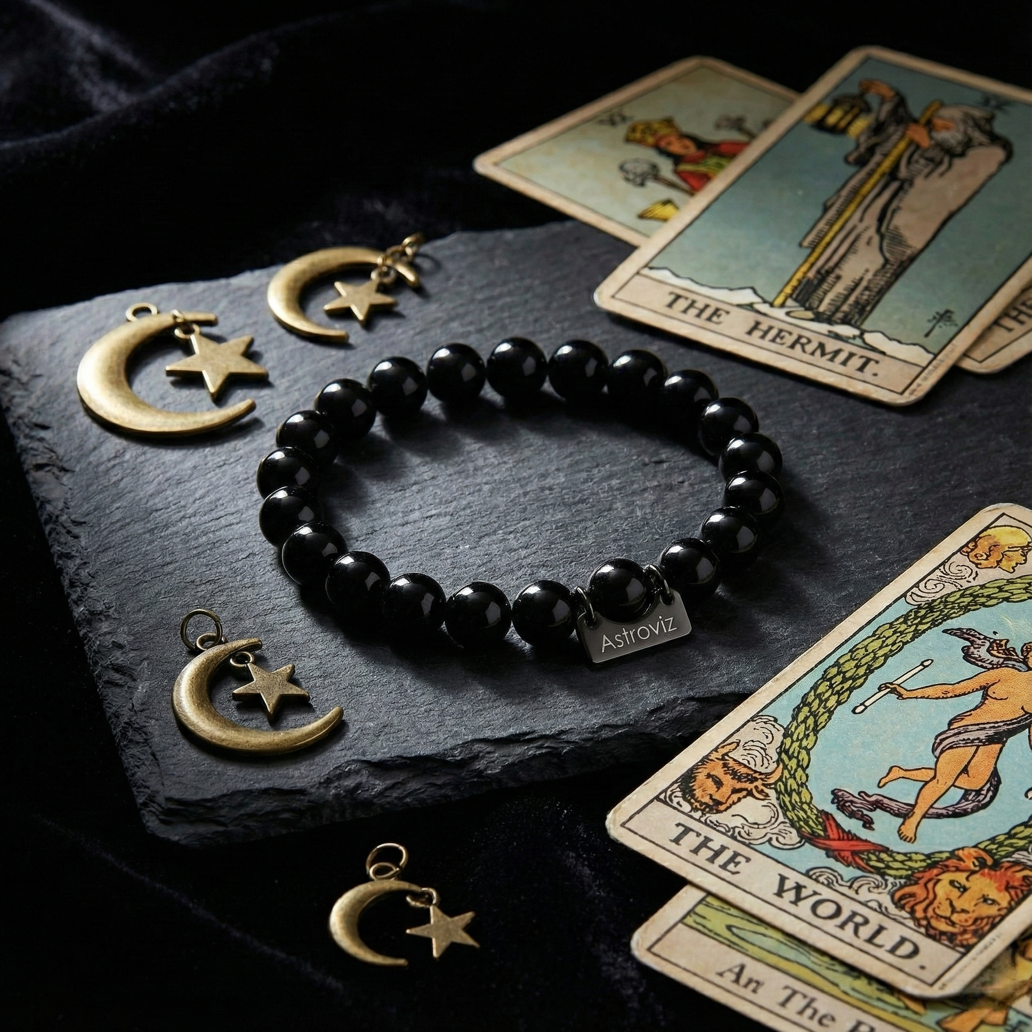 Authentic Black Obsidian Protection Bracelet--2