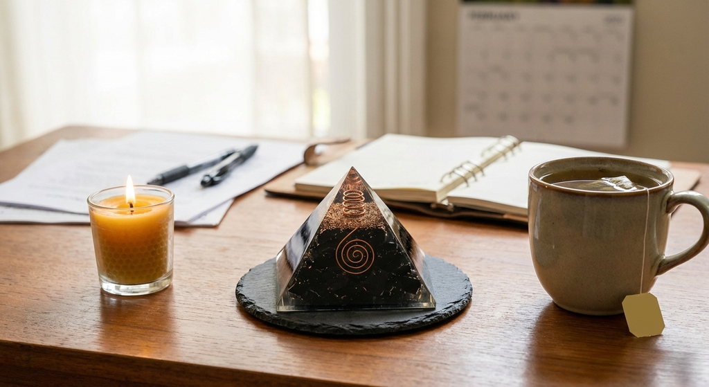 Black Tourmaline Protection & Grounding Orgone Pyramid