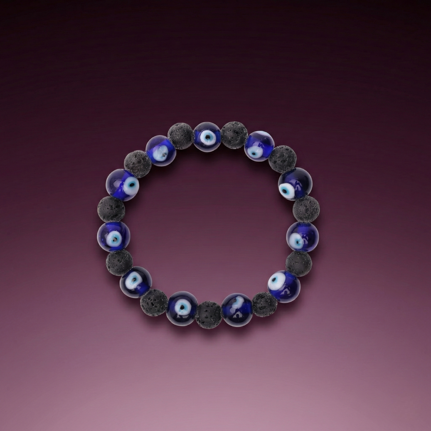 Evil Eye & Lava Stone Protection Bracelet