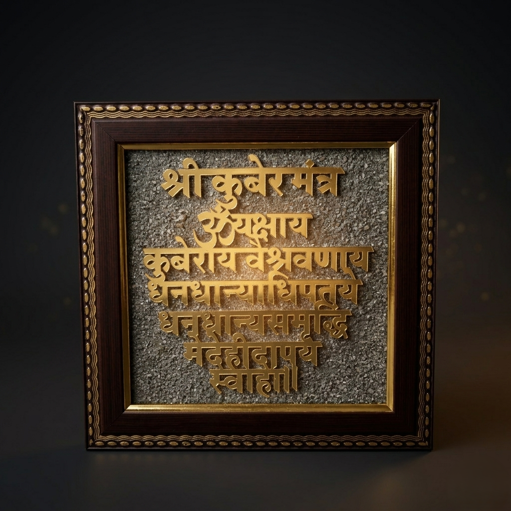 Kuber mantra wall frame for financial growth and success--2