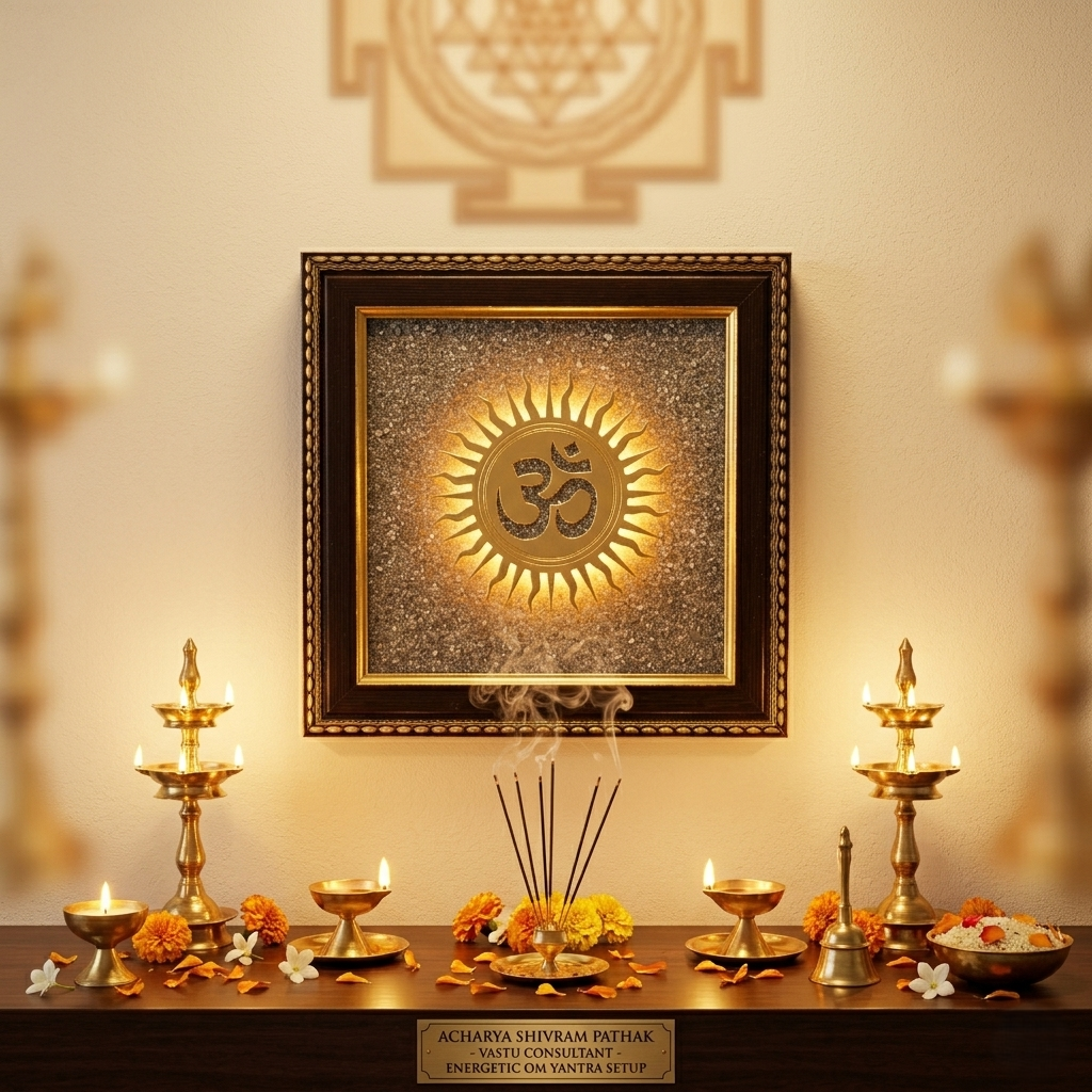 Spiritual Om sun wall decor in premium frame--2