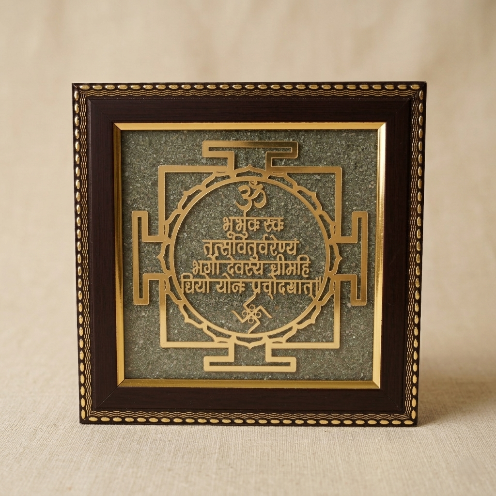 Spiritual yantra wall art with Om symbol--2