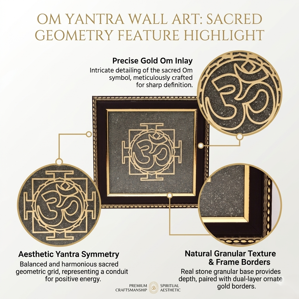 Elegant Om wall art with gold detailing