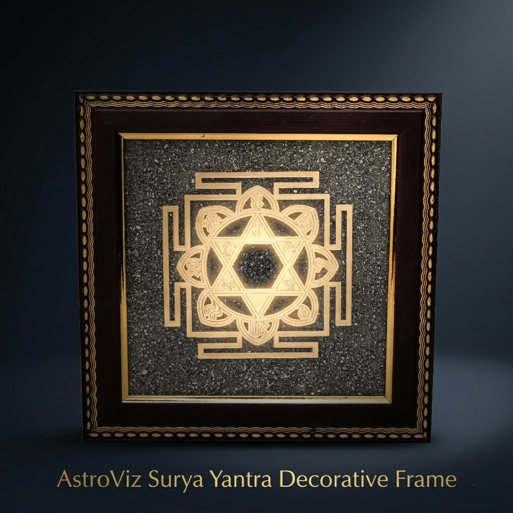 Spiritual Surya Yantra decor frame with lighting
