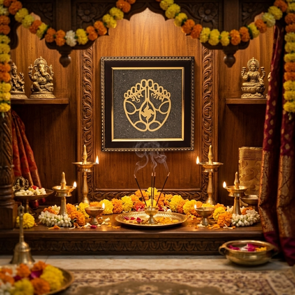 Shubh Labh decorative frame for pooja room