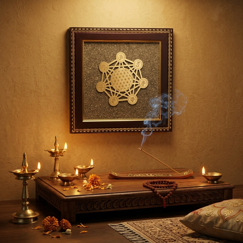 Elegant gold wall art for meditation and home decor--6