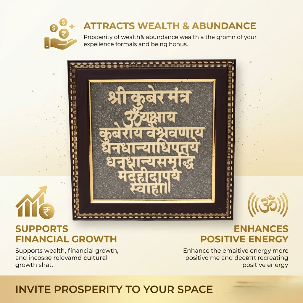 Kuber mantra wall frame for financial growth and success
