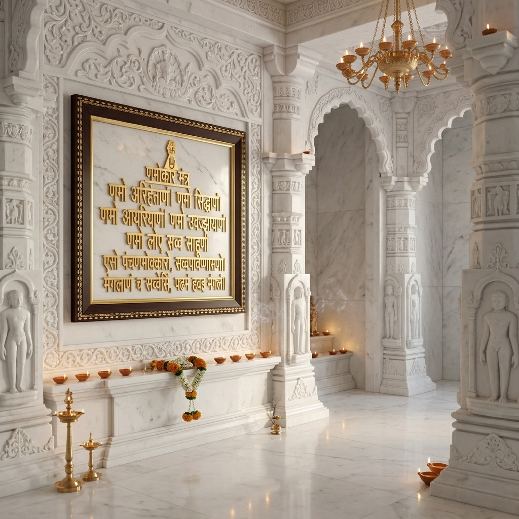 Namokar mantra artwork for daily prayer and meditation