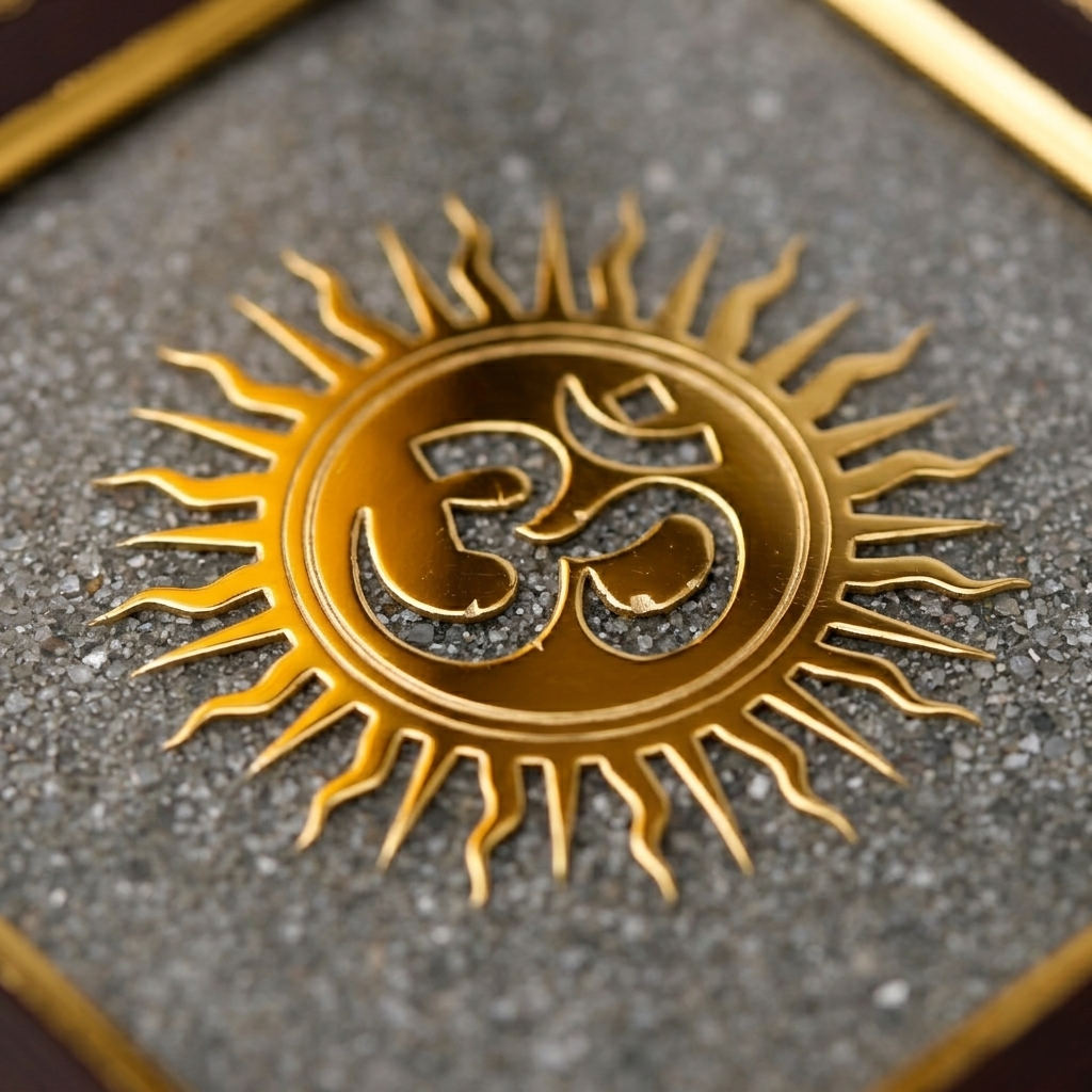 Positive energy Om sun wall decor frame