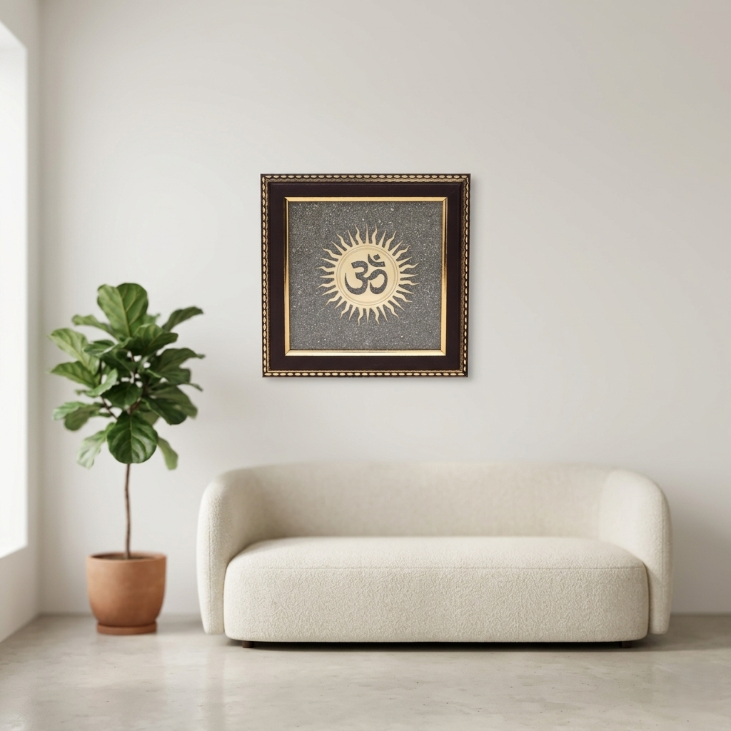 Premium Om sun divine frame for home decor