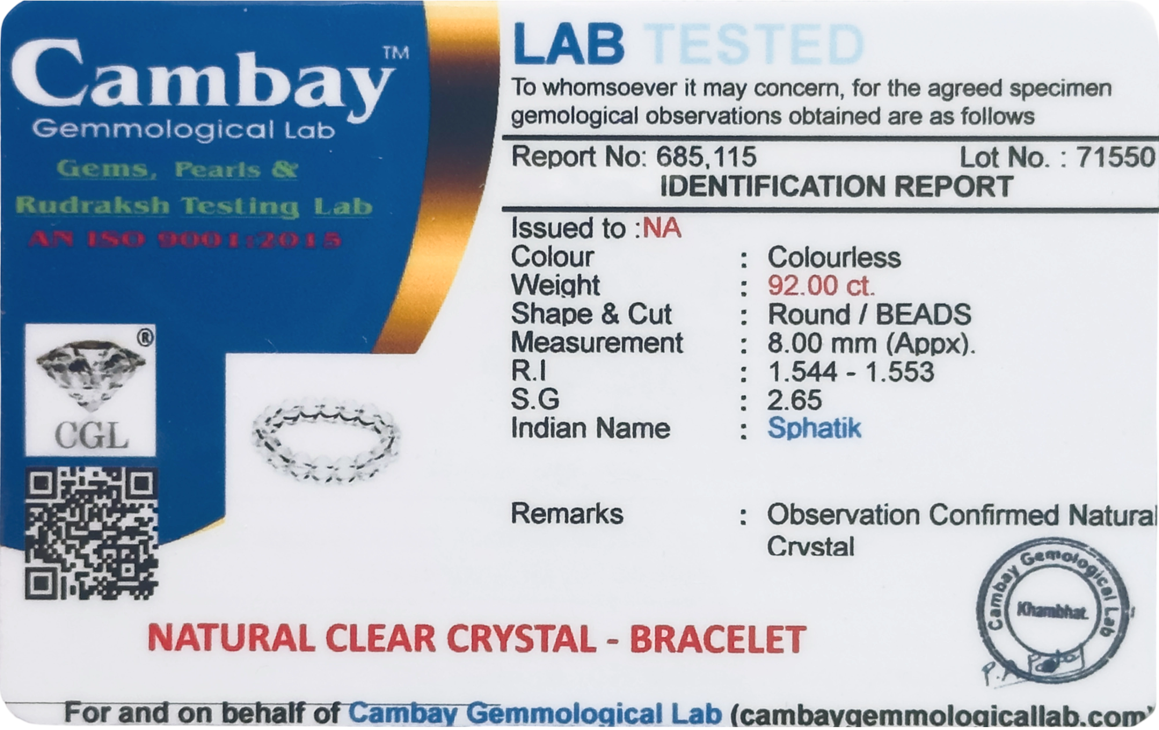 Lab Verified Gemstones