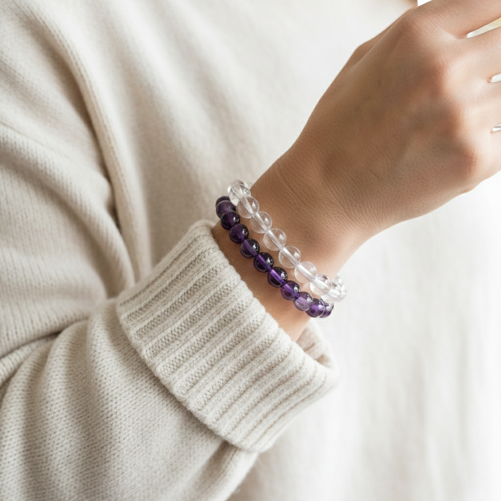 Natural Clear Quartz Bracelet--4