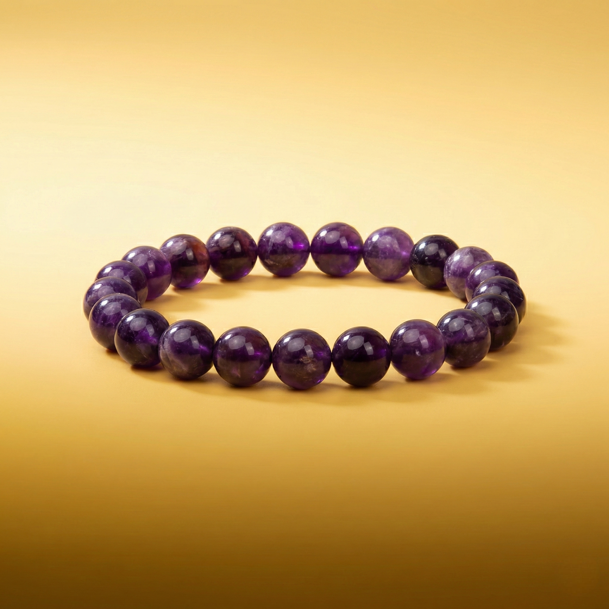 Natural Amethyst Healing Crystal Bracelet--1
