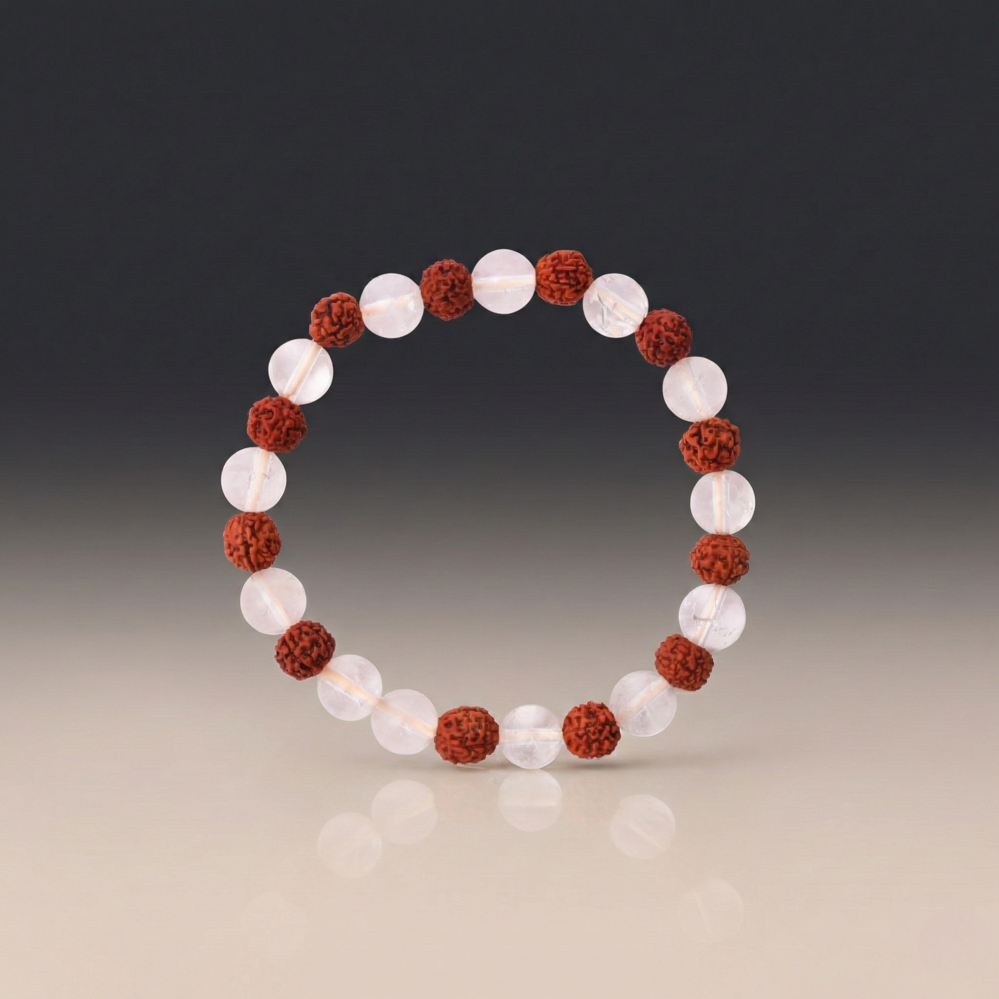 Original Rudraksha & Sphatik Harmony Bracelet--1