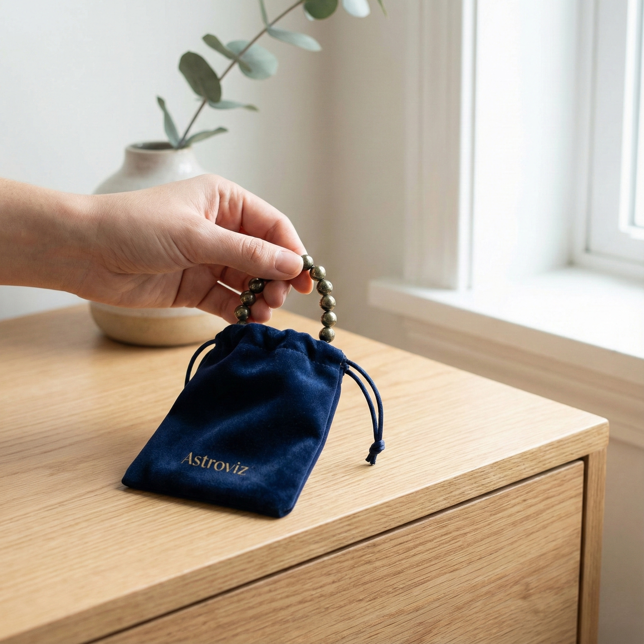 Natural Pyrite Money Magnet Bracelet--5