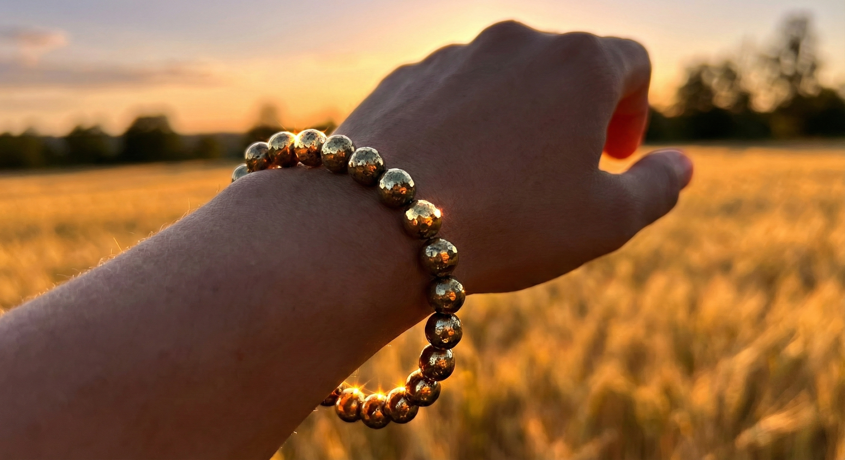 Natural Pyrite Money Magnet Bracelet--4