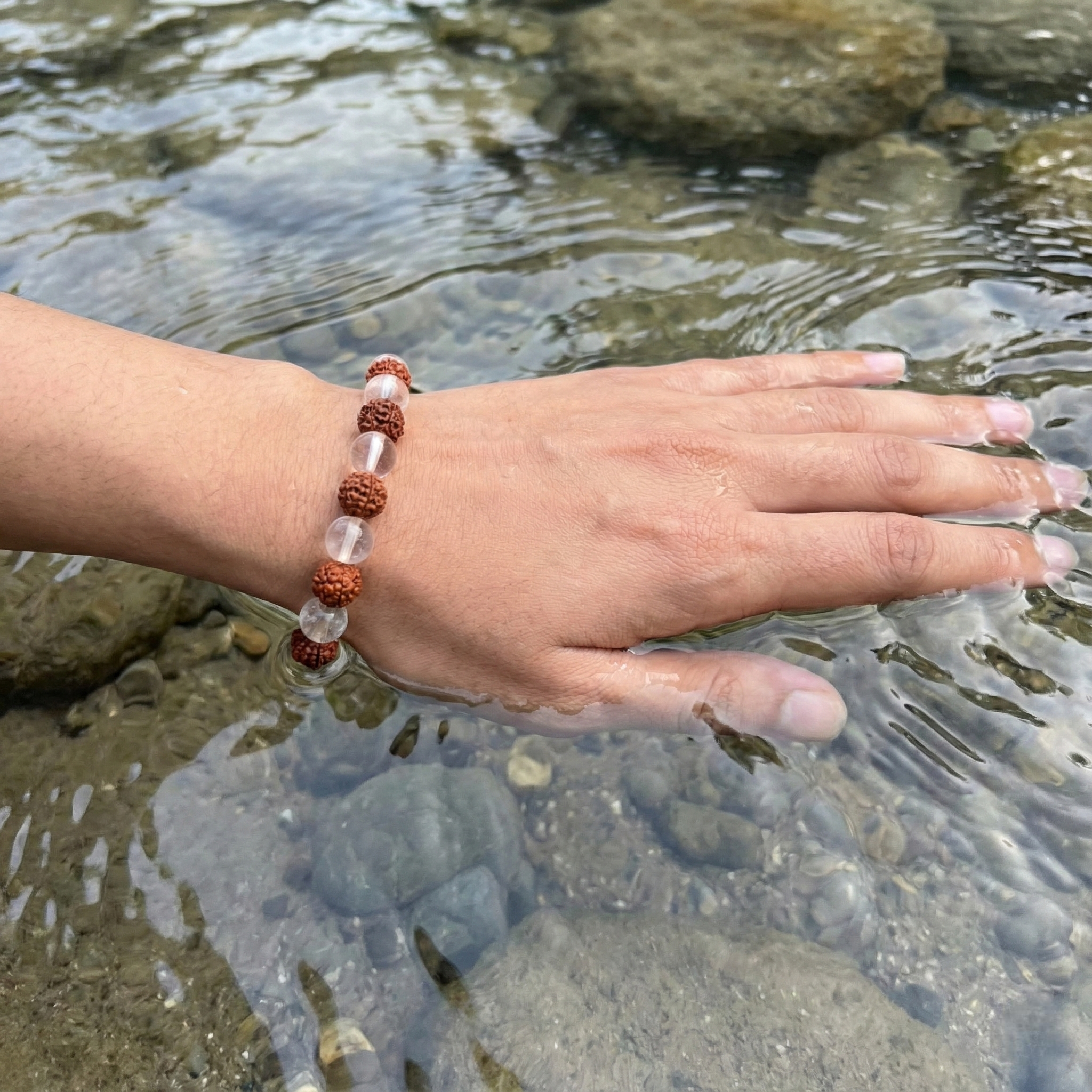 Original Rudraksha & Sphatik Harmony Bracelet--2
