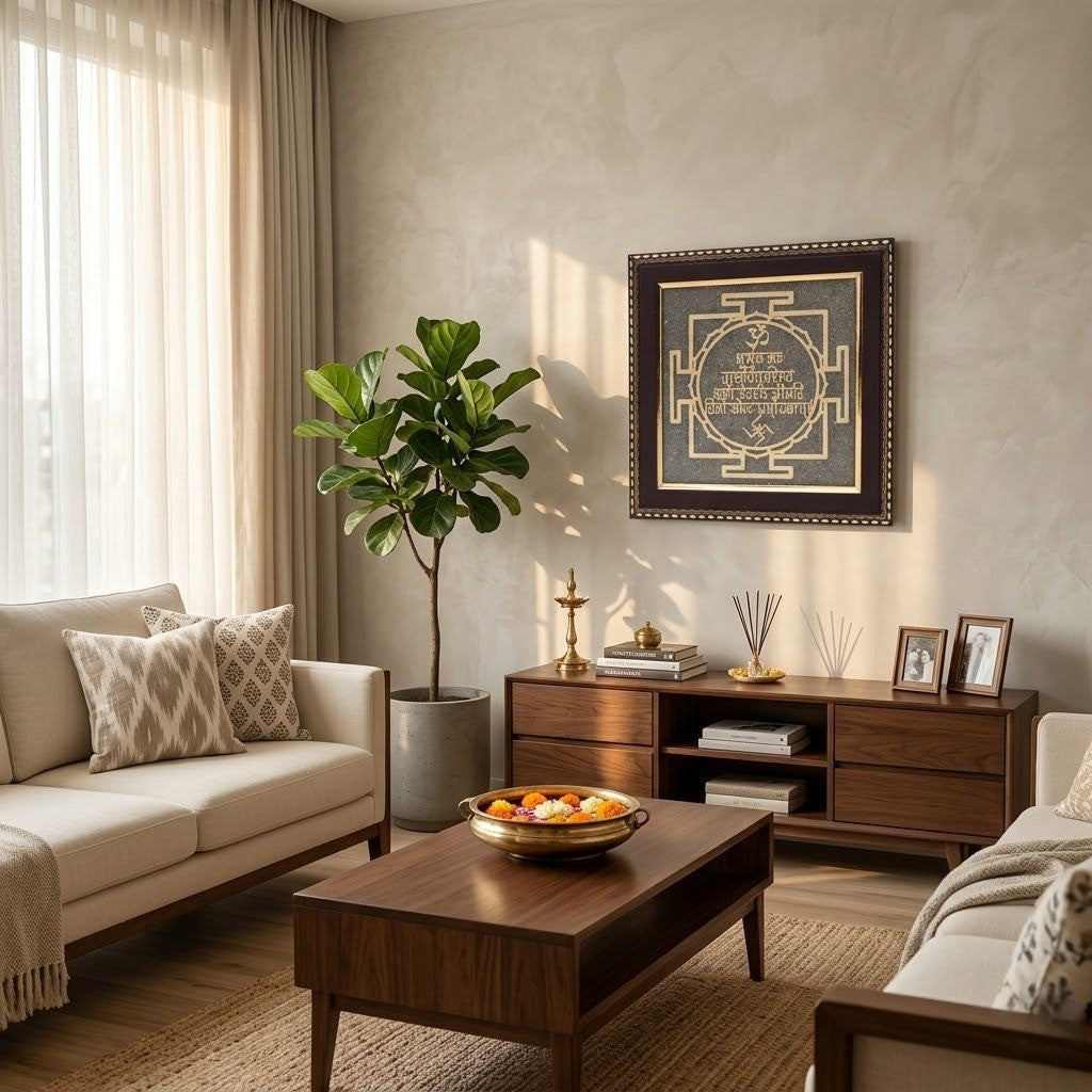 Vastu yantra gold frame wall decor--4