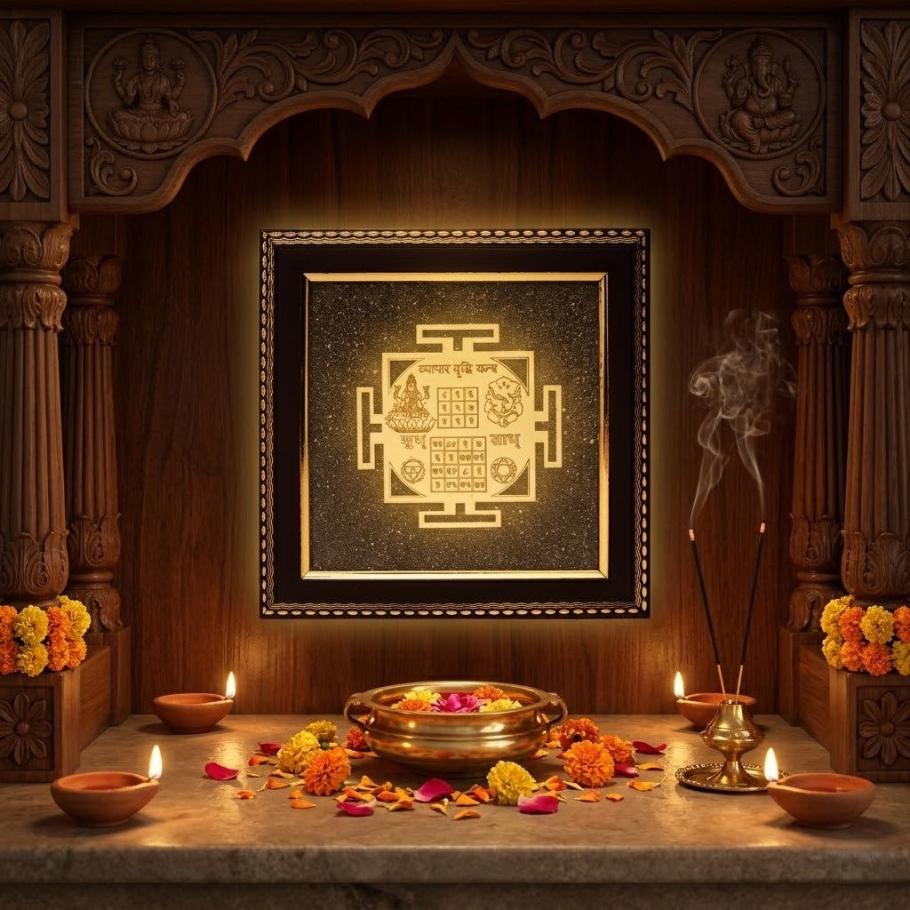 Spiritual Kuber Yantra wall decor for attracting wealth--2