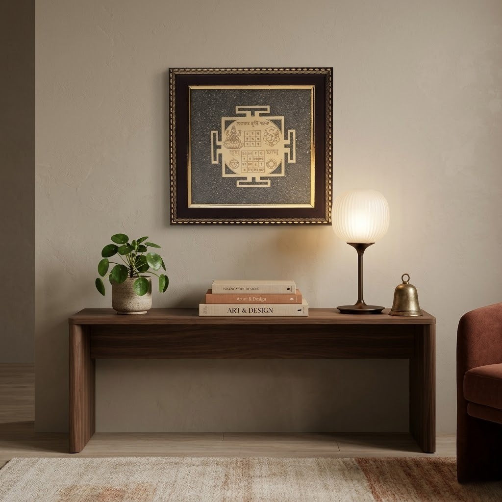 Decorative Kuber Yantra art for financial prosperity