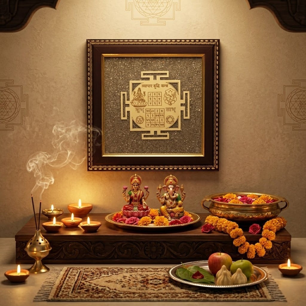 Business growth Kuber Yantra frame with vastu benefits--5