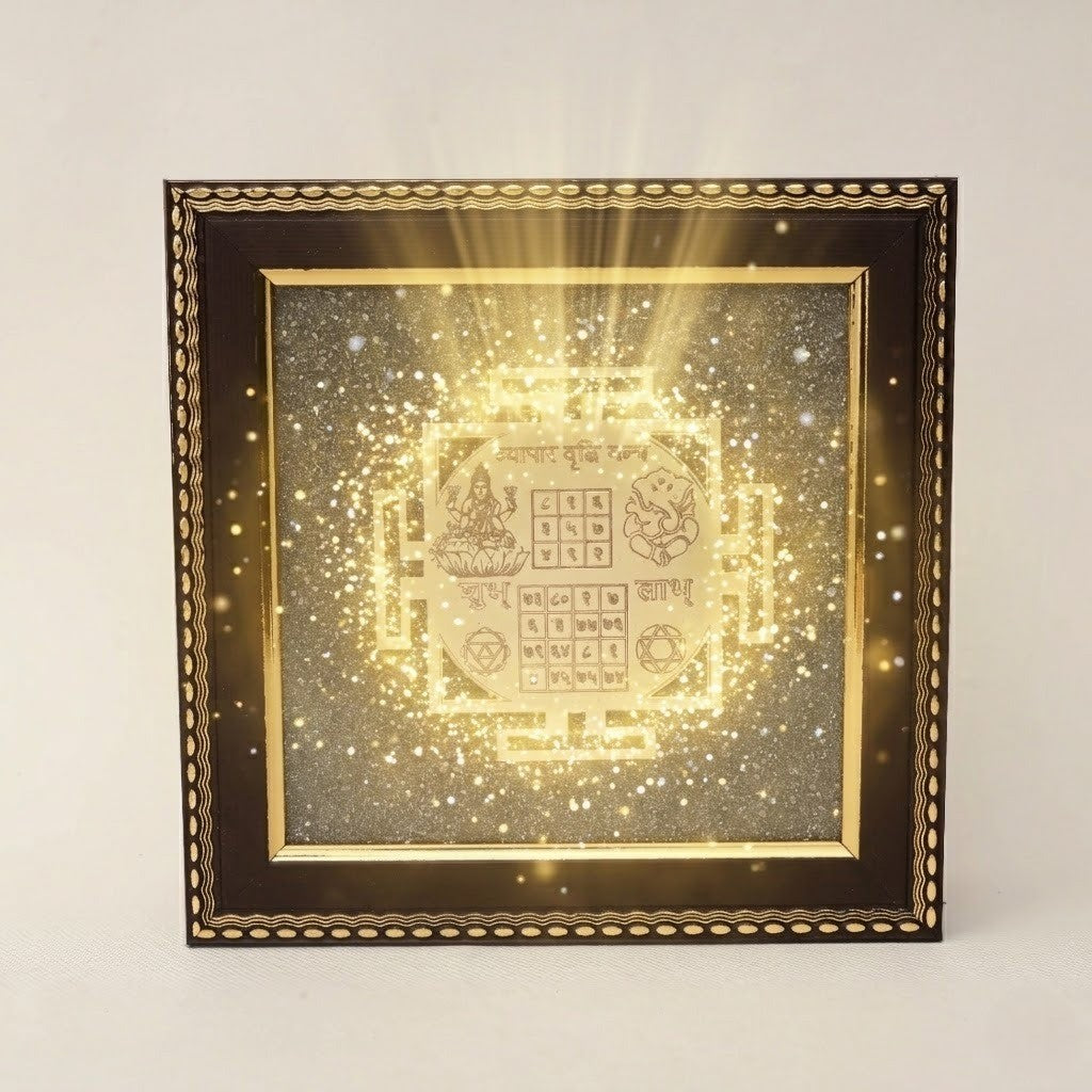 Golden Kuber Yantra vastu frame for prosperity and success--3