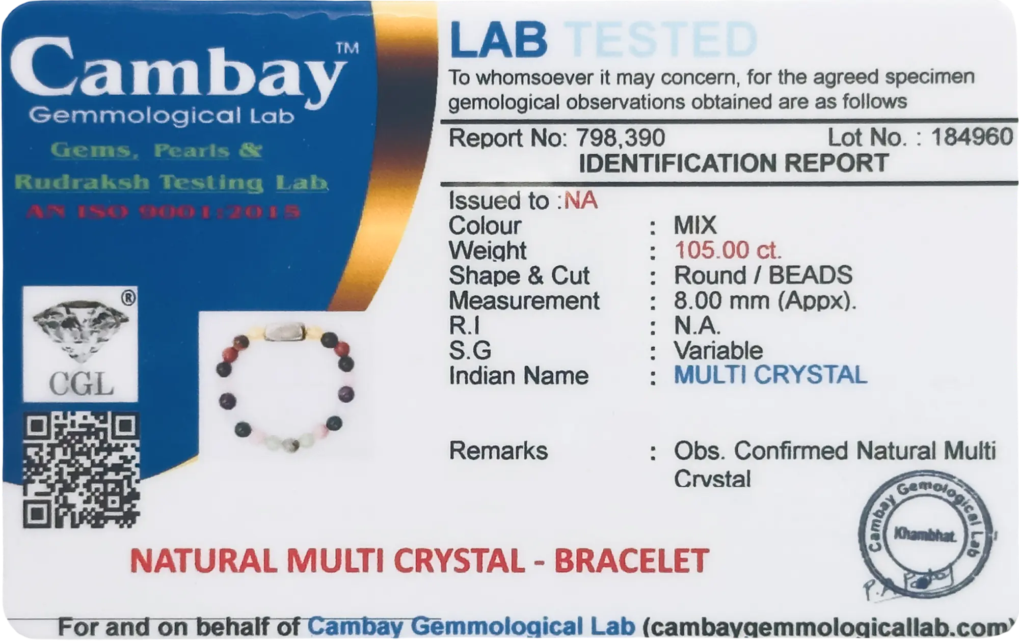 Lab Verified Gemstones