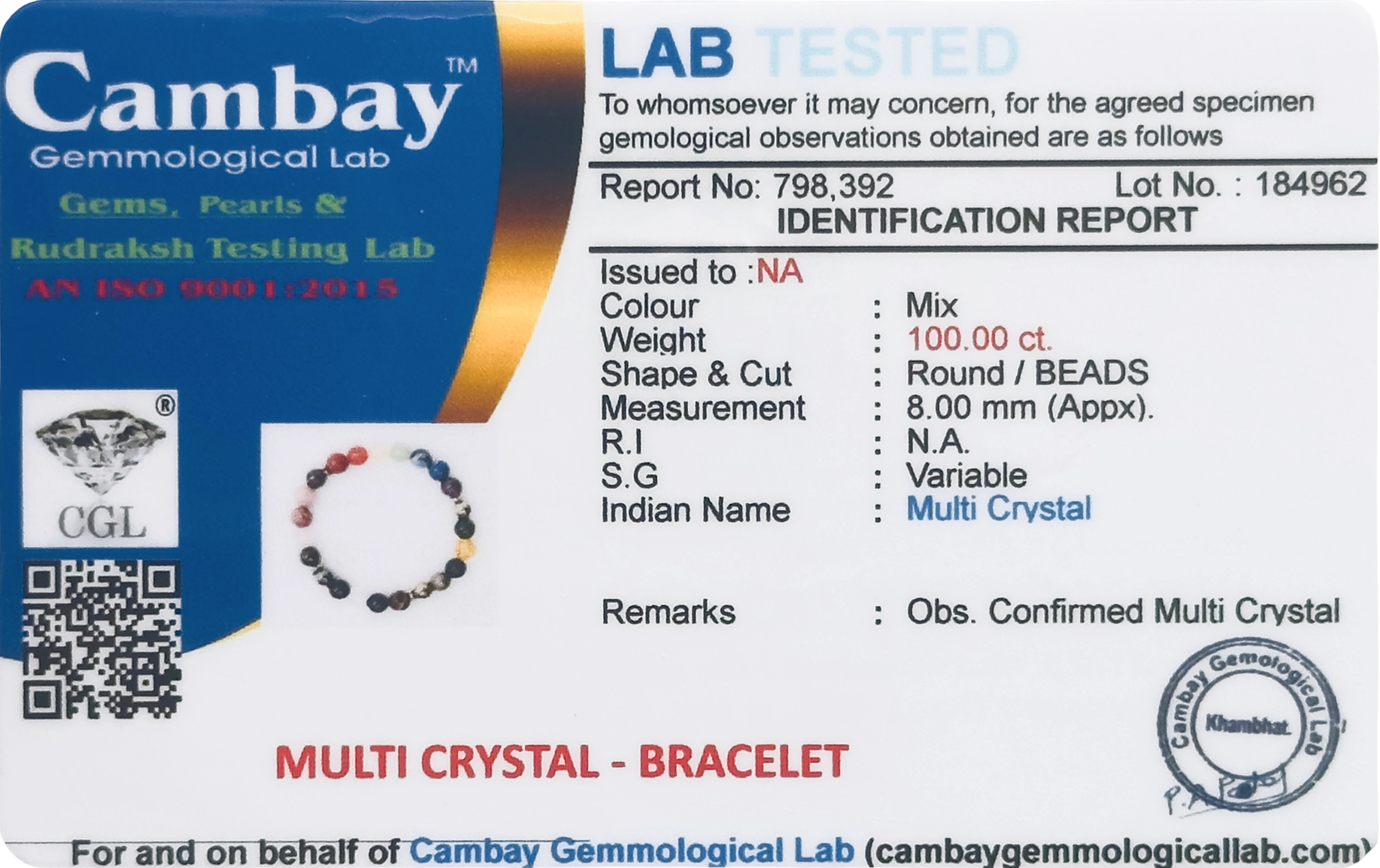 Lab Verified Gemstones