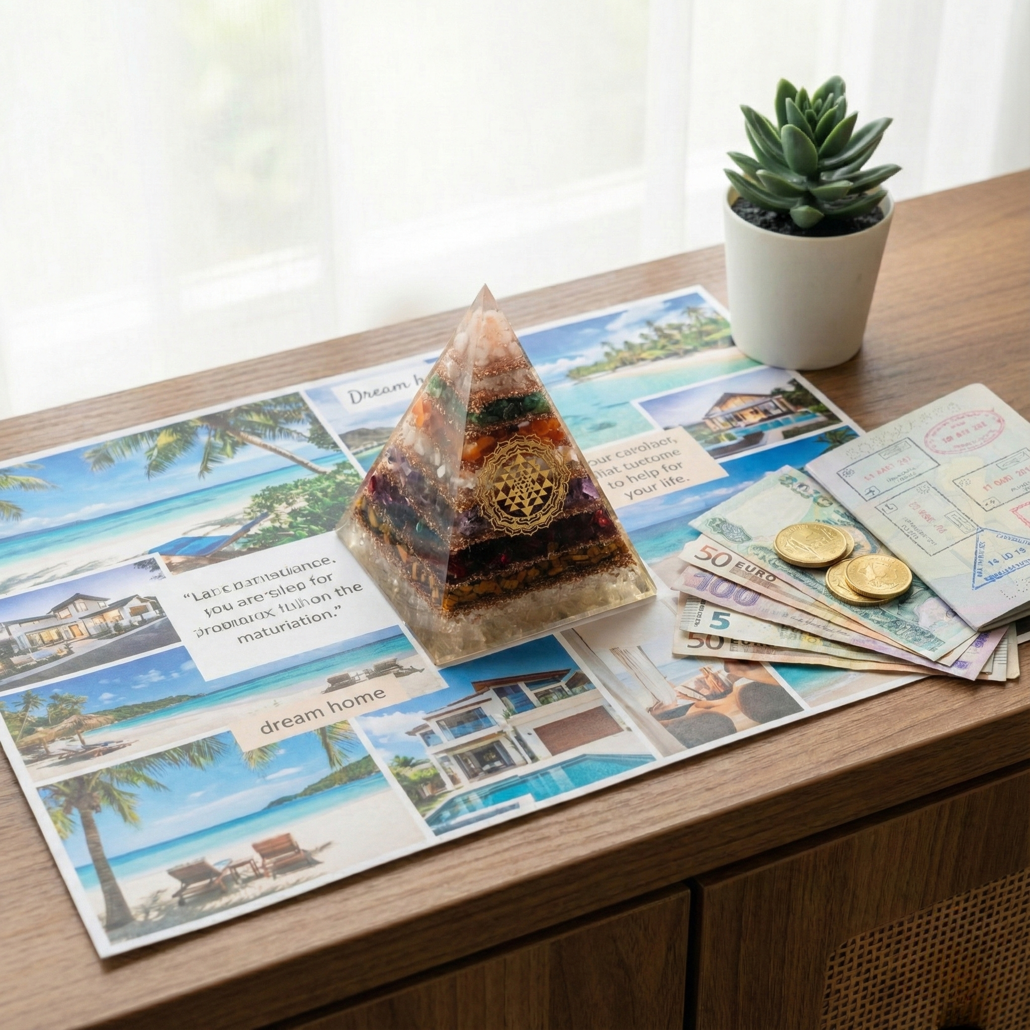 Shri Yantra 7 Chakra Orgone Pyramid--4